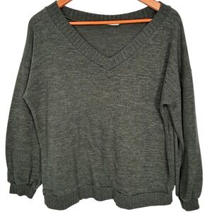 Dark Green V-Neck Sweater REB. in J. Women's Size XL